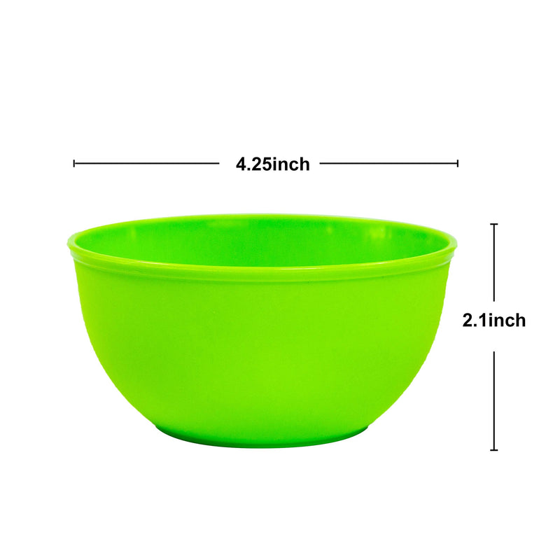 [Australia - AusPower] - Youngever 9 Pack 10 Ounce Plastic Bowls, Kids Plastic Bowls, Set of 9 (9 Rainbow Colors) 9 Rainbow Colors 