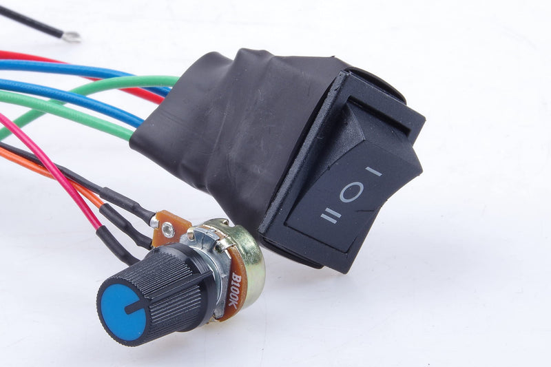 [Australia - AusPower] - KNACRO DC Motor Speed Controller Motor Driver Controls Module DC 9V-60V 12V 24V 36V 48V 60V Motor Pulse Width Modulator Regulator 20A 1200W PWM Monitor Dimmer Governor with Switch & Knob 20A +/- 