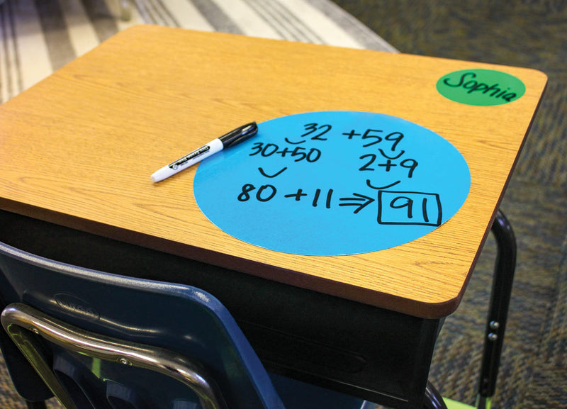 [Australia - AusPower] - Teacher Created Resources Spot On Dry-Erase Desktop Writing Spots: Bright Circles - 10-1/2" (TCR77539) Bright Circles Desktop Writing Spots - 10-1/2" 