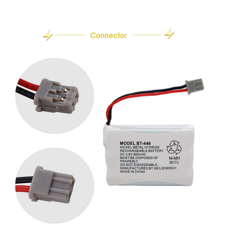 [Australia - AusPower] - 3 Pack BT-1007 Cordless Phone Battery Compatible for Uniden BT1007 BT904 BT-904 BT1015 BT-1015 with 2 Pack 3.6V 800mAh BT446 BT-446 BBTY0503001 BT-1004 BT-1005 