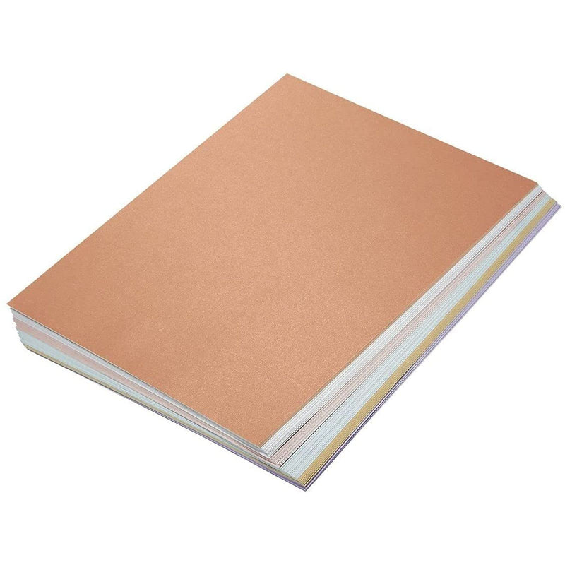 [Australia - AusPower] - Metallic Shimmer Paper Sheets for Crafting (8.5 x 11 Inches, 6 Colors, 48-Pack) 