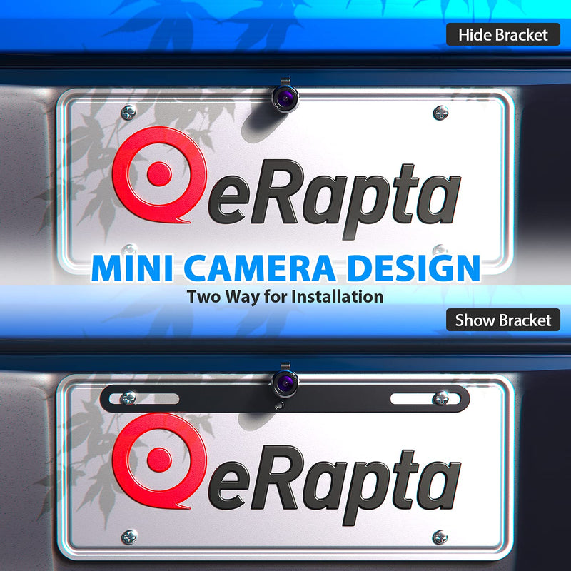 [Australia - AusPower] - HD 720P eRapta ERT02 Backup Camera Front Rear View License Plate Reverse Universal for Pickup Truck Car SUV 149° Perfect Angle Night Vision Mirror Function Waterproof 