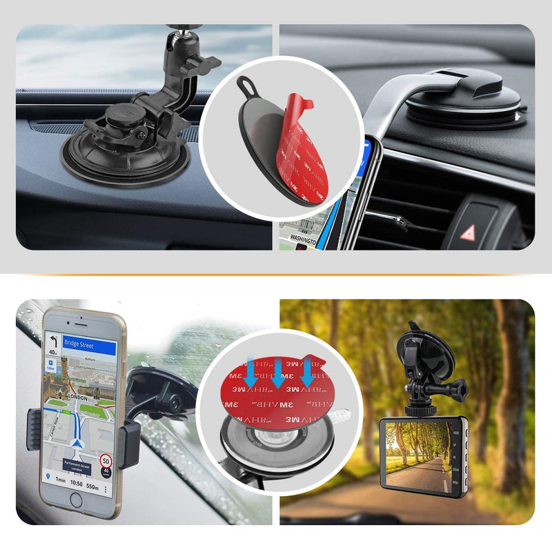 [Australia - AusPower] - Dashboard Pad Mounting Disk for Suction Cup, Large Plastic 3M Extra Strong Adhesive Disc for Dash Windshield Holder, Camera GPS, Tablet, Car Phone Mount Base with Sticky Adhesive Replacement Pack of 3 