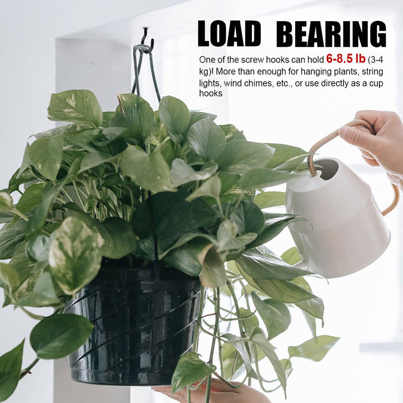 [Australia - AusPower] - Argojolo Ceiling Hooks  Vinyl Coated Screw Hooks  1-1/2 Inches Cup Hooks  Screw-in Hooks  20 Pack  Black 