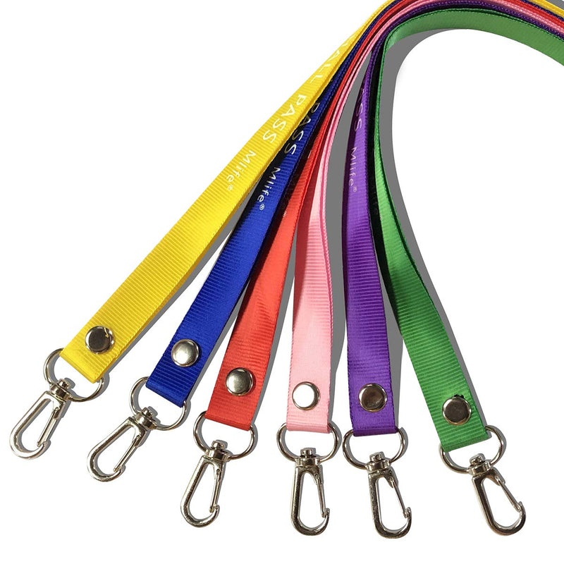 [Australia - AusPower] - Unbreakable PVC Hall Pass Lanyards,Mlife School Passes Set for Teachers 6 Pack Hall, Bathroom, Library, Office and Nurse Classroom School Supplies 6 * School Passes 