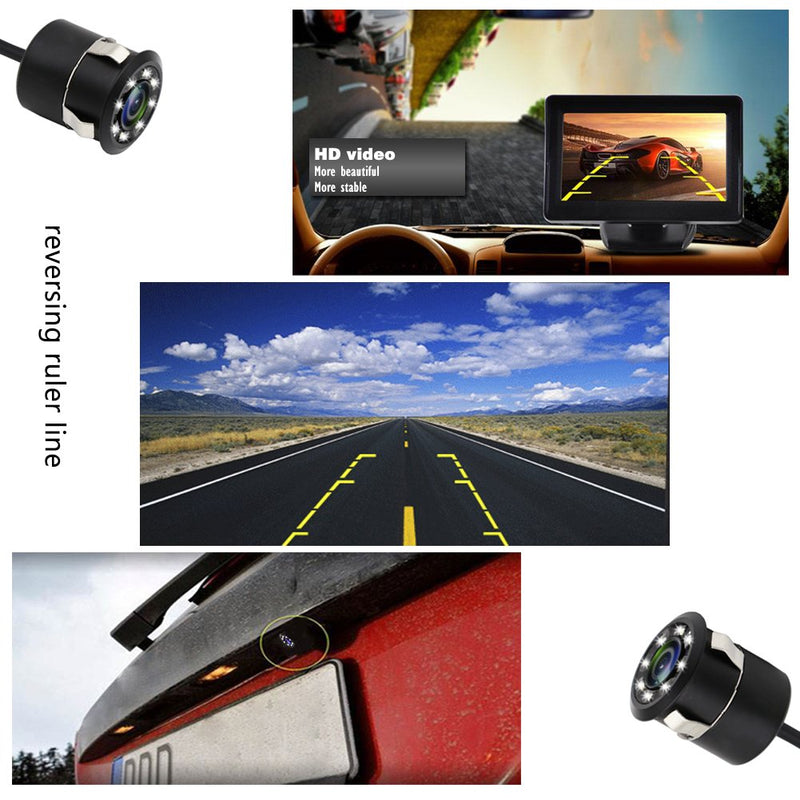 [Australia - AusPower] - Backup Camera, JPP Embedded Rear View Camera, Waterproof Camera LED Night Vision Reverse Camera for Truck, Car, Travel Trailer 