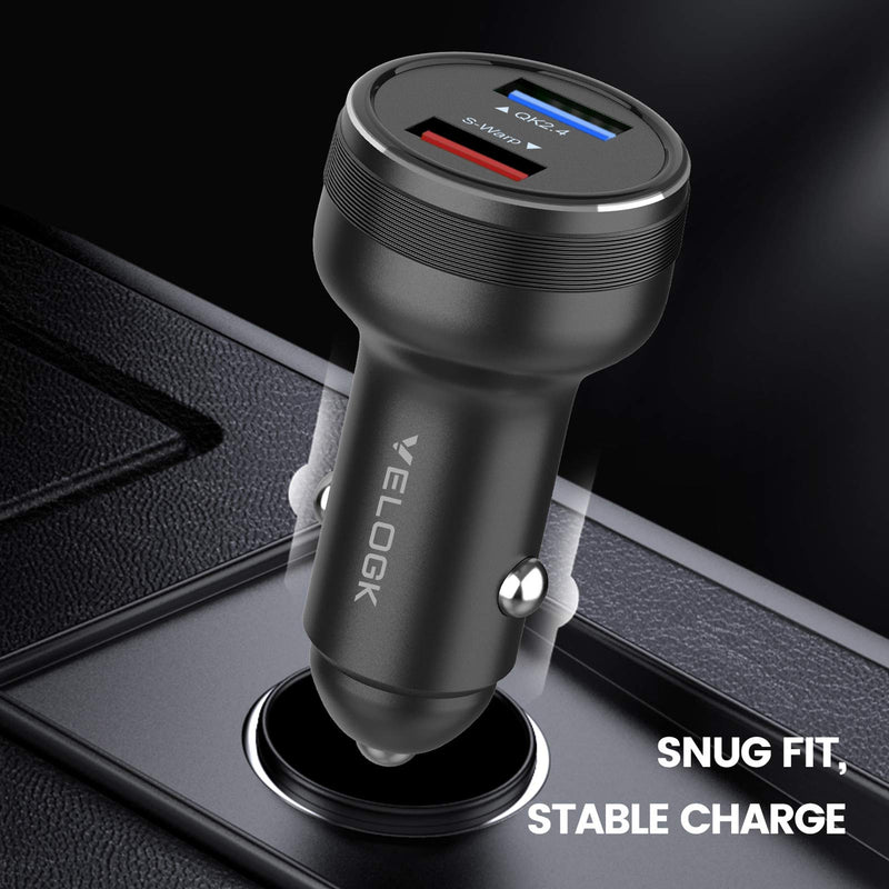[Australia - AusPower] - VELOGK Warp Car Charger 30W [5V/6A] for Oneplus 9/8/8T/8 Pro/7 Pro/7T/7T Pro/Nord N10, Backward Compatible with Fast Dash Car Charger Adapter for Oneplus 7/6T/6/5T/5/3T/3(with 3.3FT Warp Type-C Cable) Black 