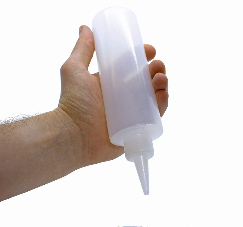 [Australia - AusPower] - Condiment Squeeze Bottles, 8 OZ Empty Squirt Bottle, Red Top Cap, Leak Proof - for Ketchup, Mustard, Syrup, Sauces, Dressing, Oil, Arts & Crafts, BPA FREE Plastic - Perfect for Kitchen - 2 PACK Pack of 2 