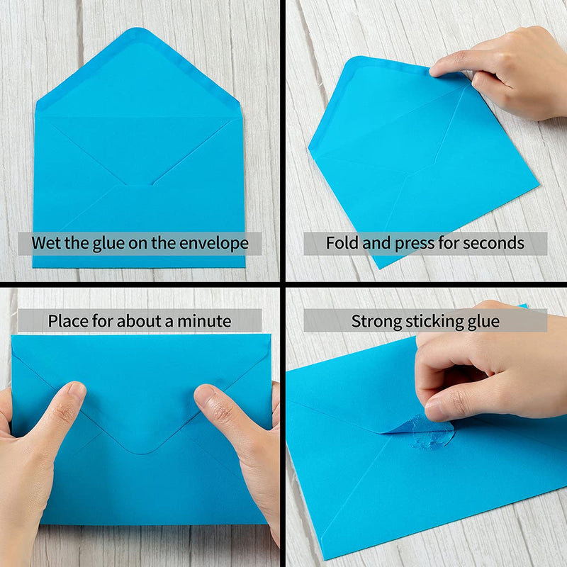[Australia - AusPower] - 50 Pieces A6 Envelopes for 4 x 6 Greeting Cards, Birthday Party, Photos, Baby Shower and Wedding Invitations, 6.50 x 4.75 Inches(10 Colors, 5 Pieces Per Color) 