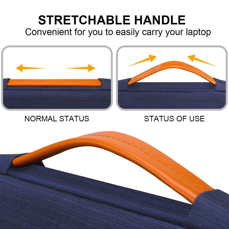 [Australia - AusPower] - Lacdo 360° Protective Laptop Sleeve Case for 15 inch New MacBook Air M2 2023 A2941, 15 inch MacBook Pro A1990 A1707, Dell XPS 15 Plus 2022-2020 Computer Bag, Shockproof, Water-Resistant, Blue New MacBook Air 15 Inch 