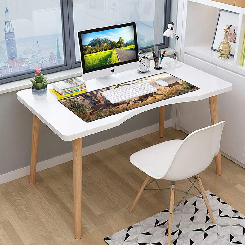 [Australia - AusPower] - Extended Mouse Pad Large Gaming Mouse Pad Computer Keyboard Mouse Mat Non-Slip Rubber Base for Game Players, Office, Study + Cup Coaster ,Animal Deer FD-mouse pad-9 