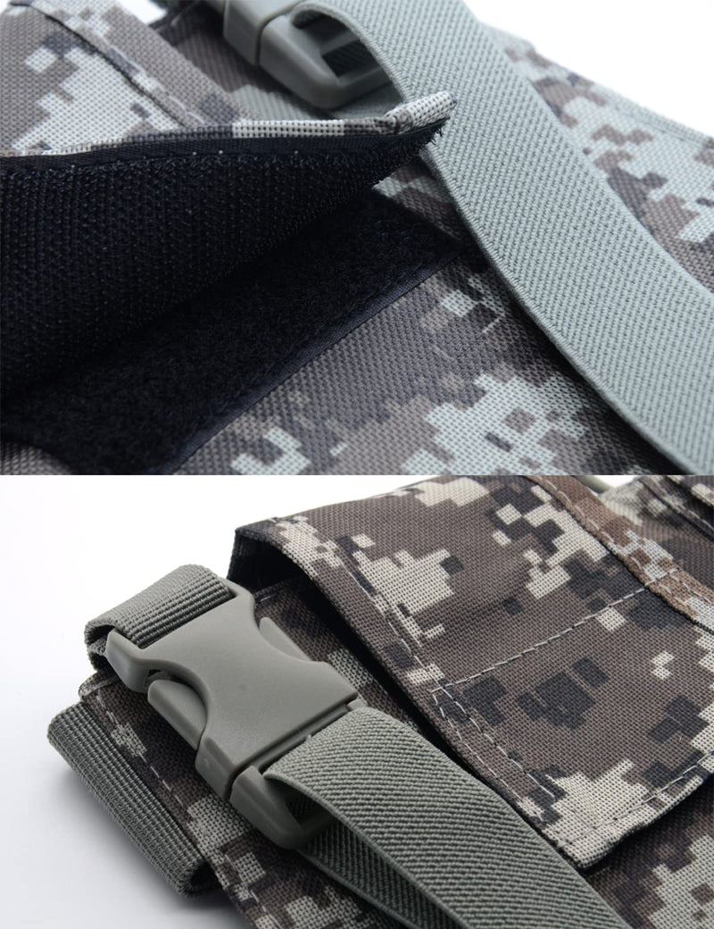 [Australia - AusPower] - LSENG Tactical Vest Nylon Military Holster is Suitable for Pofung Motorola Midland CB Walkie Talkies Two-Way Radios Radio Pouch Vest Waist Bag Chest Strap Front (Camouflage) 