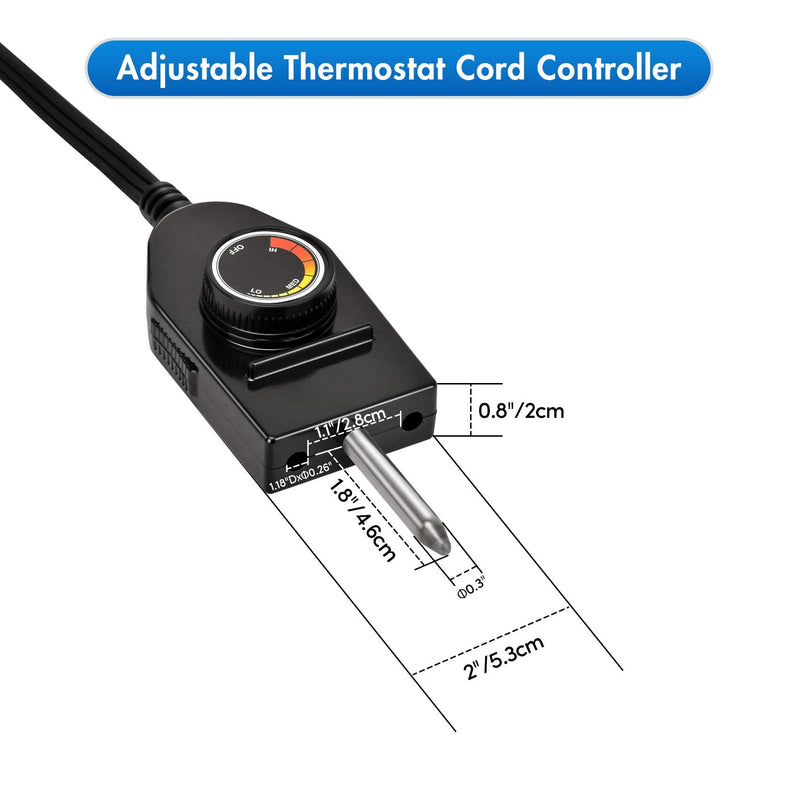 [Australia - AusPower] - Stanbroil Power Cord with Thermostat Control for Most Electric Smokers 