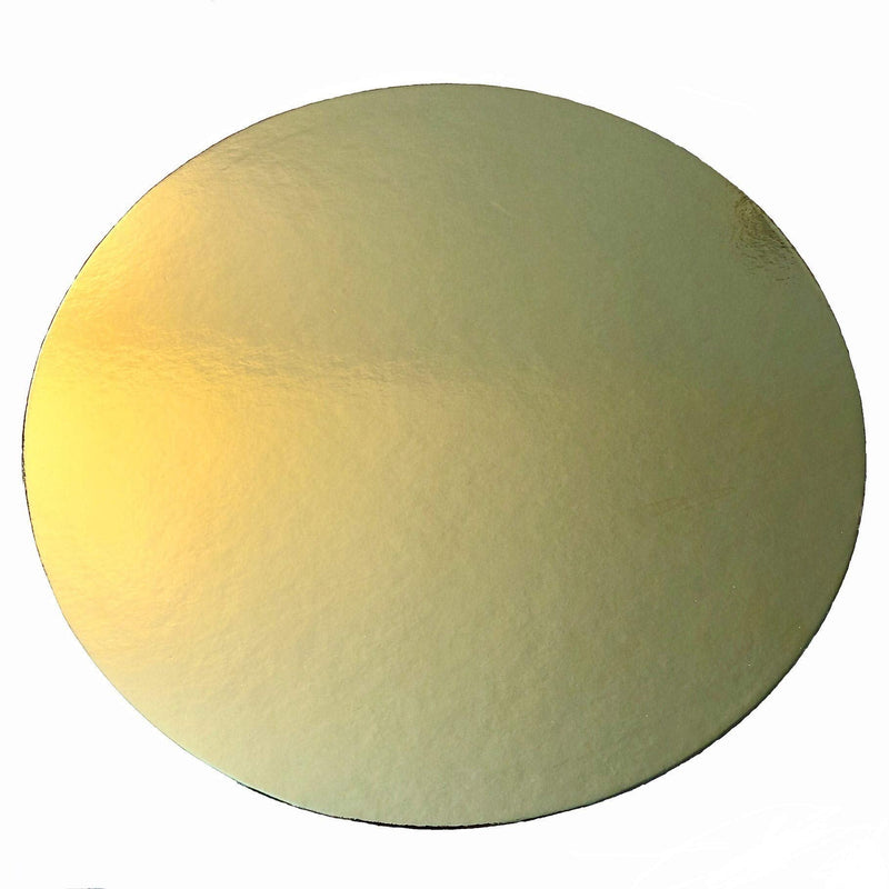[Australia - AusPower] - Decorative Display Cardboard Cake Round Circle Base/Board 10 Inch Disposable 3 Pack (Gold) 