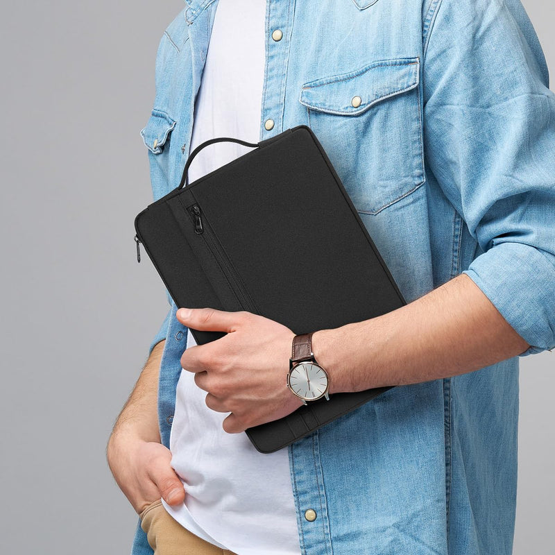 [Australia - AusPower] - KIZUNA Laptop Tablet Sleeve 10 Inch Water-Resistant Computer Case Hand Bag for 9.7"- 11" iPad Pro/10.2 iPad/10.9 iPad/10.5" Samsung Galaxy Tab/10.5" Surface Go 3/10.1" Lenovo Smart,Black 9.7-10.5 Inch / 11" iPad Pro 2020 Black 