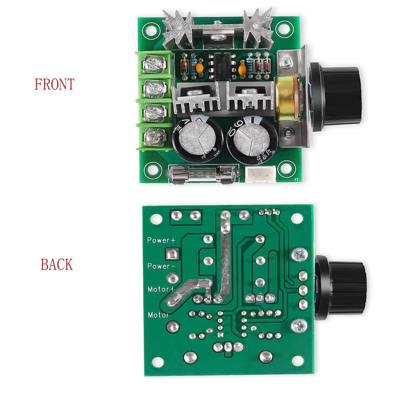 [Australia - AusPower] - Sipytoph 2 Pack 10A 12V-40V DC Motor Speed Controller 12V 24V PWM Variable Speed Regulator Governor Switch With Speed Control Knob for Arduino 