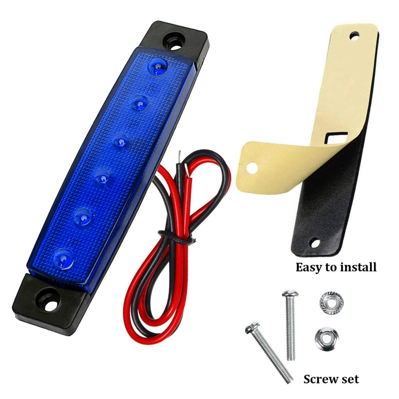 [Australia - AusPower] - KEING 10 Pack Marine Boat LED Navigation Cabin Deck Courtesy Light Stern Transom Lights 12V for Boating Kayak Yacht, Dinghy, Sailboat, Pontoons, Freighters, Hovercrafts, Hunting & Fishing Blue 