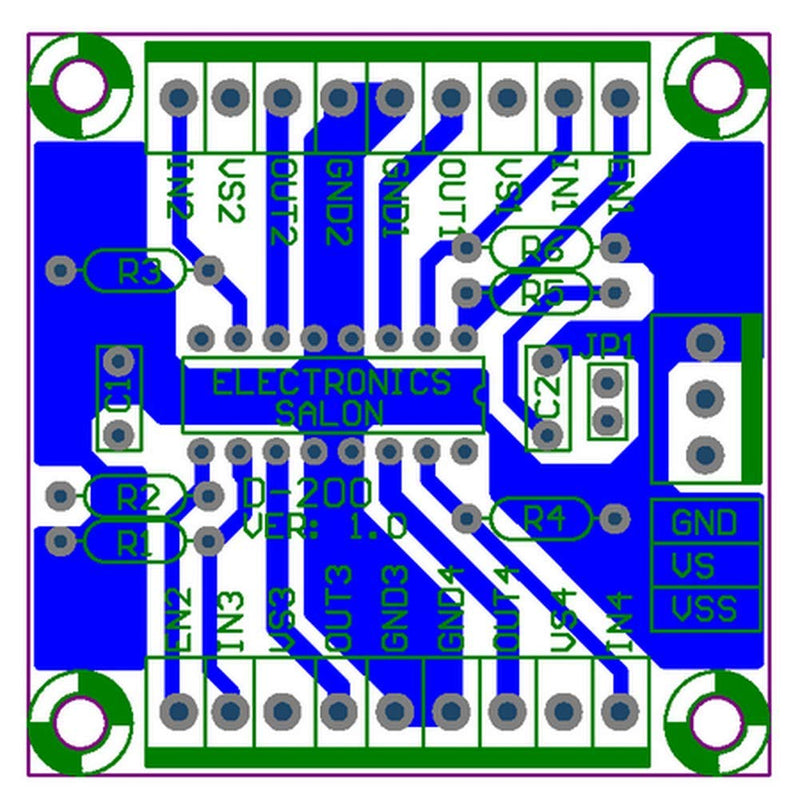 [Australia - AusPower] - Electronics-Salon Push-Pull Four Channel Motor Driver Module, L293D 