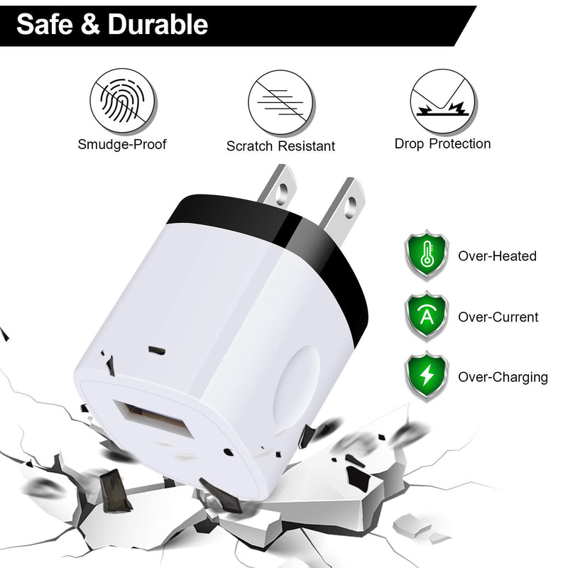 [Australia - AusPower] - Single Port USB Wall Charger, 3pcs 5W USB Power Adapter Plug Charger Cube Compatible for iPhone 11 Xs SE 8 7 6s 5c Moto G Stylus G Play One 5G UW E7 Power Samsung Galaxy A12 A02s M02s M12 M21s A22 5G 3x White 