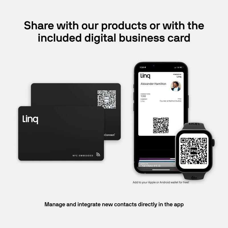 [Australia - AusPower] - Linq Digital Business Card - Smart NFC Contact and Networking Card (Purple) Purple 