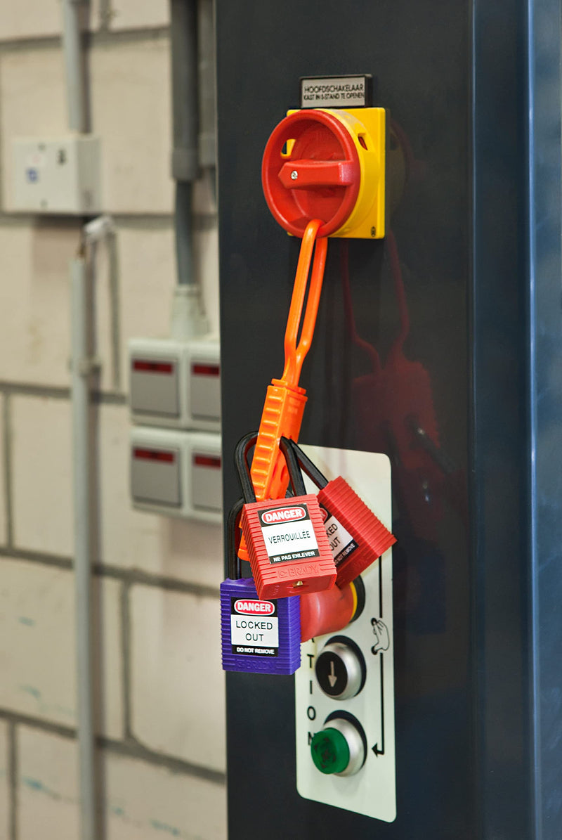 [Australia - AusPower] - Brady 99668 Nylon, 7" Height, 1-3/4" Width, Orange Color Lockout Hasp 