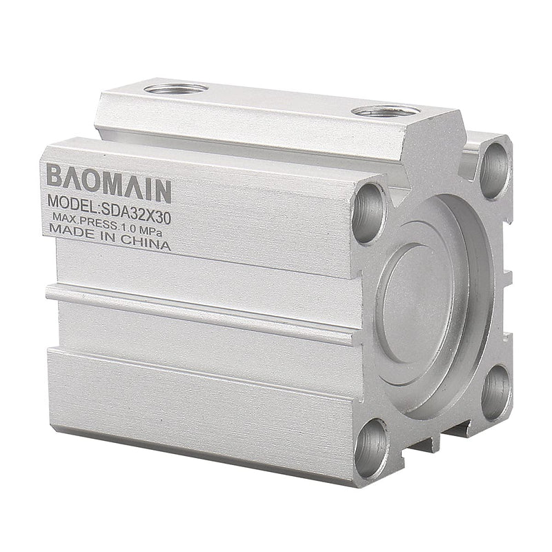 [Australia - AusPower] - Baomain Compact Thin Air Cylinder SDA 32x30 32mm Bore 30mm Stroke PT1/8 Port 