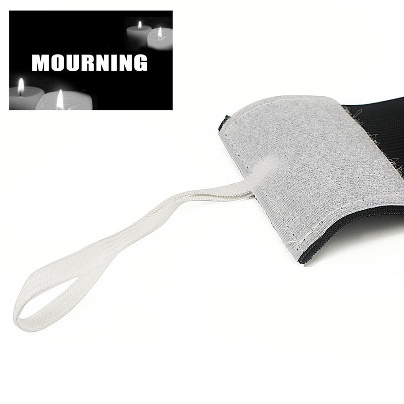 [Australia - AusPower] - Wrzbest Black Mourning Band Soccer Football Mourning Armband,Elastic Adjustable Funeral Armband 