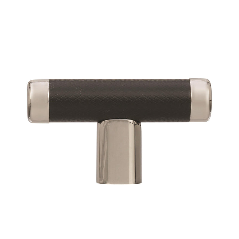 [Australia - AusPower] - Amerock | Cabinet Knob | Polished Nickel/Black Bronze | 2-5/8 inch (67 mm) Length | Esquire | 1 Pack | Drawer Knob | Cabinet Hardware 