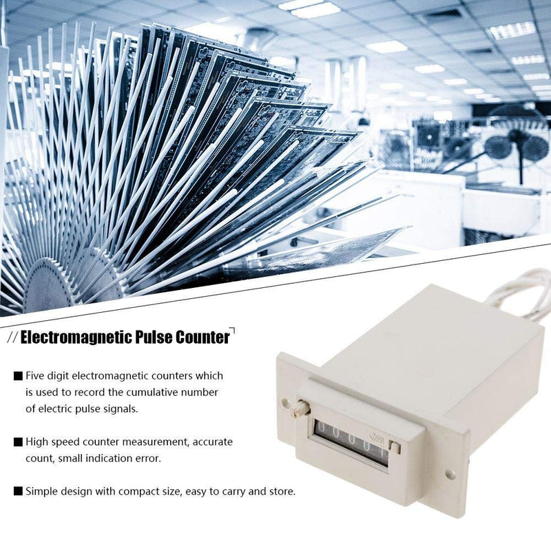 [Australia - AusPower] - AC220V / AC110V / DC24V Optional Electromagnetic Pulse Counter 5 Digit Pulse Counter CSK5-YKW Used in Petroleum, Textile (AC110V) 