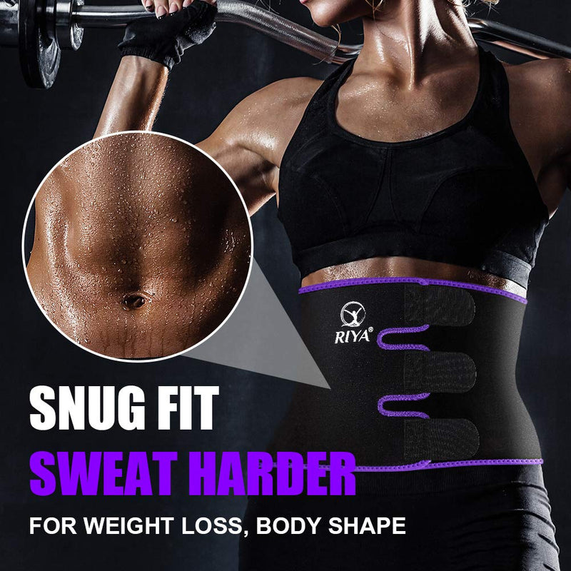 [Australia - AusPower] - Waist Trimmer Sweat Waist Trainer Women Waist Sweat Belt Band Belly Stomach Wrap Belt M: 8.5"Width x 39"Length 