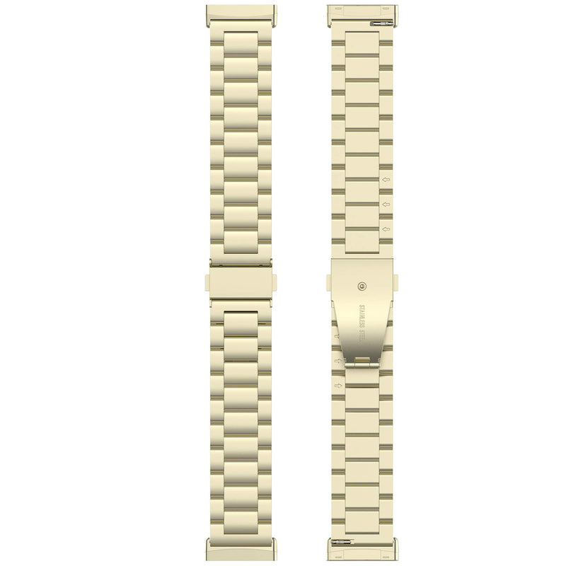 [Australia - AusPower] - Metal Bands Compatible with Fitbit Versa 3 / Fitbit Sense, Stainless Steel Band Solid Strap Wristband Replacement Band Bracelet Accessories for Fitbit Sense/Versa 3 Smart Watch Men Women (Khaki) Khaki 