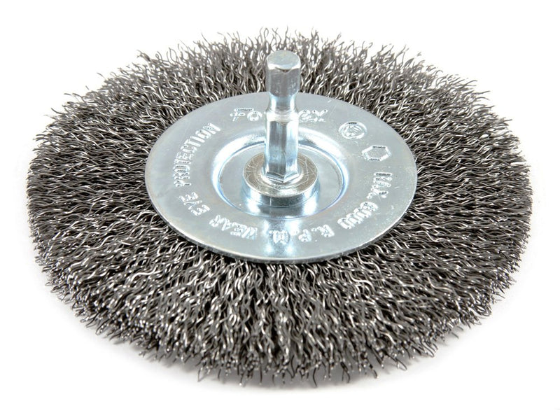 [Australia - AusPower] - Forney 72739 Wire Wheel Brush, Coarse Crimped with 1/4-Inch Hex Shank, 4-Inch-by-.012-Inch 