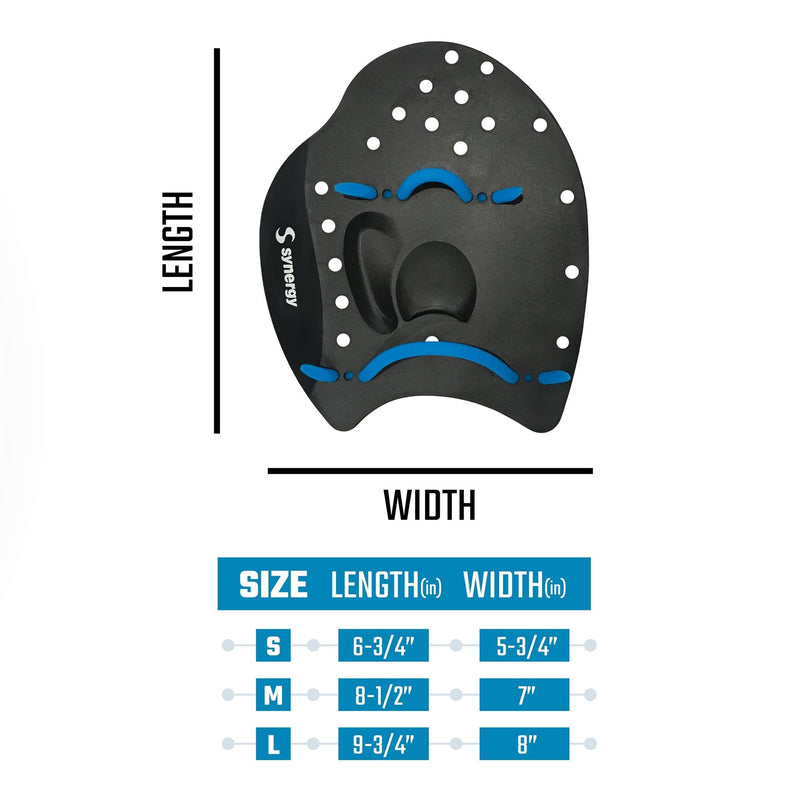 [Australia - AusPower] - Synergy Hand Paddles for Swim Training Clear Medium 