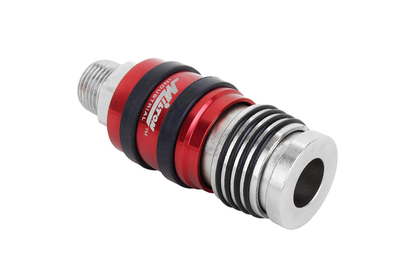[Australia - AusPower] - Milton 2 In ONE Universal Safety Exhaust Coupler – 1/2" MNPT x 1/2" Body Flow, Safely Bleeds Excess Air and Disengages Fittings 