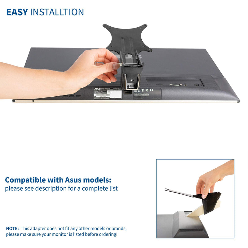 [Australia - AusPower] - VIVO VESA Adapter Plate Bracket Designed for Asus VZ-Series Monitors VZ229HE, VZ229N, VZ239H-W, VZ249H, VZ249HE, VZ279H, VZ27AQ, VZ239HE, and VZ279HE, MOUNT-ASVZ01 