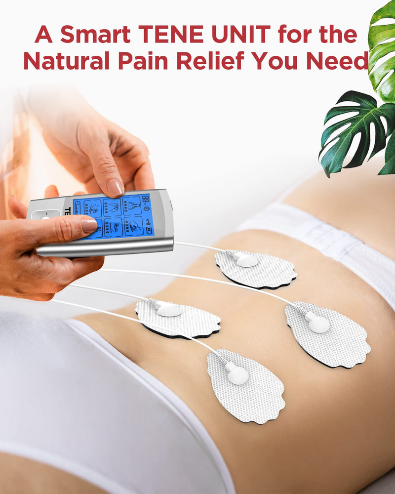 [Australia - AusPower] - TENKER TENS EMS Unit Muscle Stimulator, 24 Modes TENS Machine for Pain Relief & Muscle Strength Rechargeable Electronic Pulse Massager(Not Fit TENKER Square Pads) 