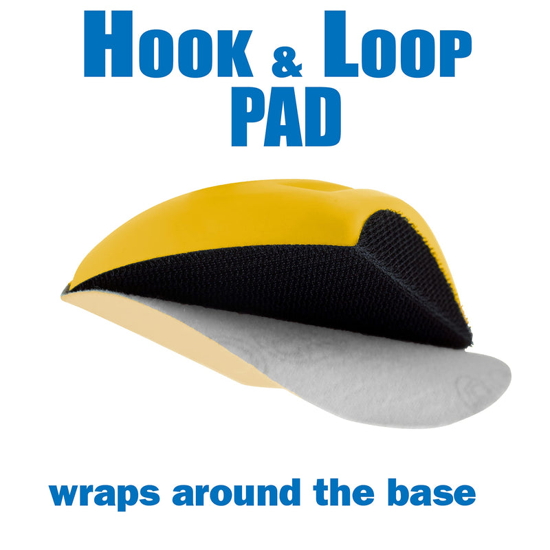 [Australia - AusPower] - 5 inch Sanding Mouse Hook and Loop Sanding Block. Ideal For Woodworking, Furniture Restoration, Home and Automotive Body. Hand Sander Accepts Standard Orbital Sanding Discs w/Hook and Loop Backing 
