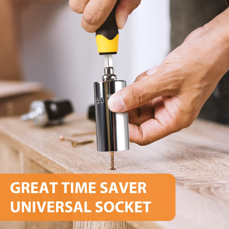 [Australia - AusPower] - Super Universal Socket Tools Gifts for Men - Christmas Stocking Stuffers Mens Gift Socket Set with Power Drill Adapter(7-19 MM) Cool Stuff Gadgets for Men Women Birthday Gift for Dad Fathers Husband 1 