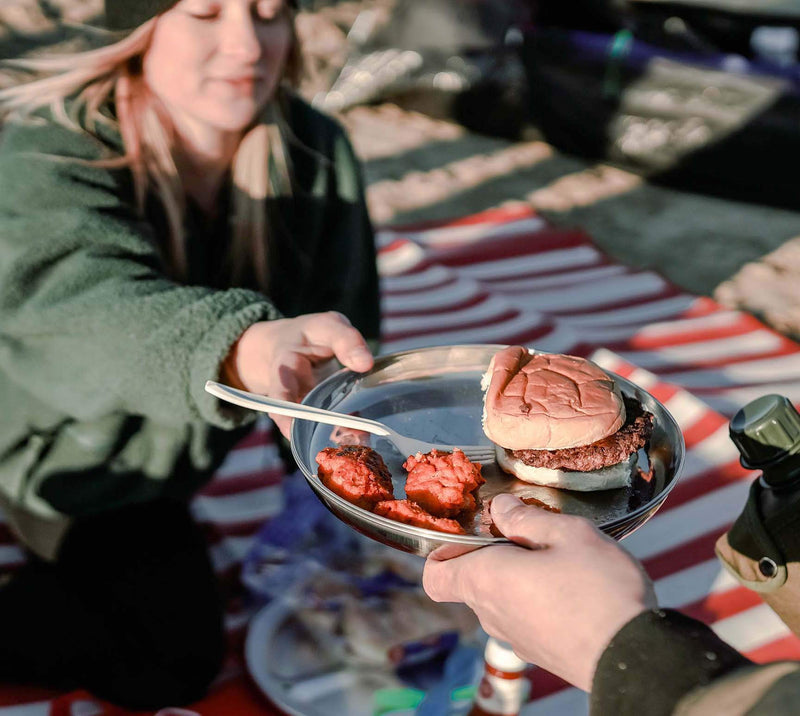 [Australia - AusPower] - Stansport Stainless Steel Camping Plate, 9.25-Inch, One Size (263) 