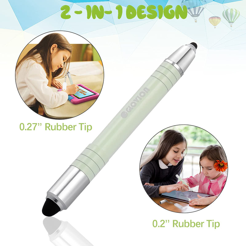 [Australia - AusPower] - Stylus Pen for Kids Tablet, Easy Grip Stylus Pens Touch Screens Pencil for iPhone iPad Air Pro Capacitive Stylus Stylist Pen for Chromebook Android Fire Edition Tablet - Light Green 
