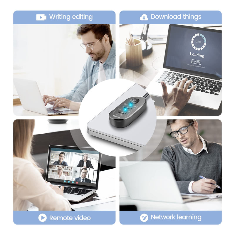 [Australia - AusPower] - Meatanty 3 in 1 Mouse Jiggler USB Mouse Mover with Timer, Separate Mode Selection and ON/Off Button, Mouse Shaker with Portable Box, Support Multi-Track, Driver-Free and Plug＆Play Keeps PC Active 