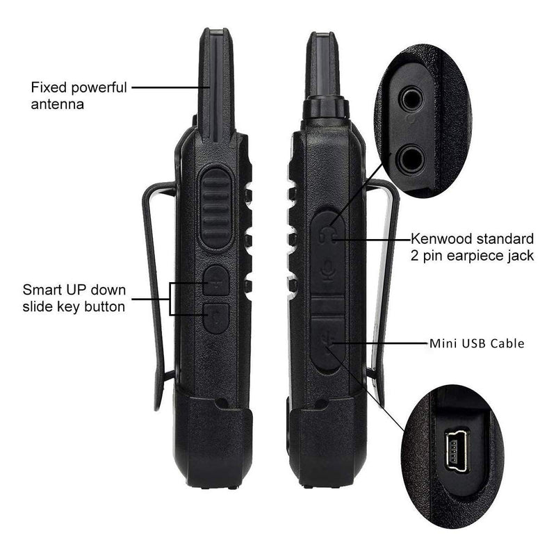 [Australia - AusPower] - Retevis RT22S Walkie Talkies Rechargeable VOX 22 Channel Alarm Channel Signal Display Two Way Radio for Adults(2 Pack) 