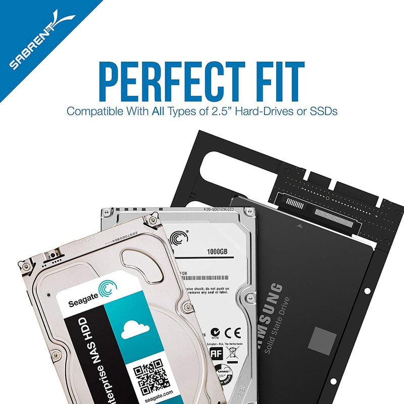 [Australia - AusPower] - SABRENT 2.5” SSD & SATA Hard Drive to Desktop 3.5” SATA Bay Converter Mounting Kit (BK-PCBS) Server: x2 2.5" HDD/SSD to 3.5 