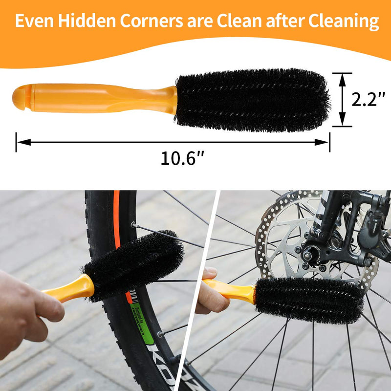 [Australia - AusPower] - Anndason 8 Pieces Precision Bicycle Cleaning Brush Tool Including Bike Chain Scrubber, suitable for Mountain, Road, City, Hybrid ,BMX Bike and Folding Bike 