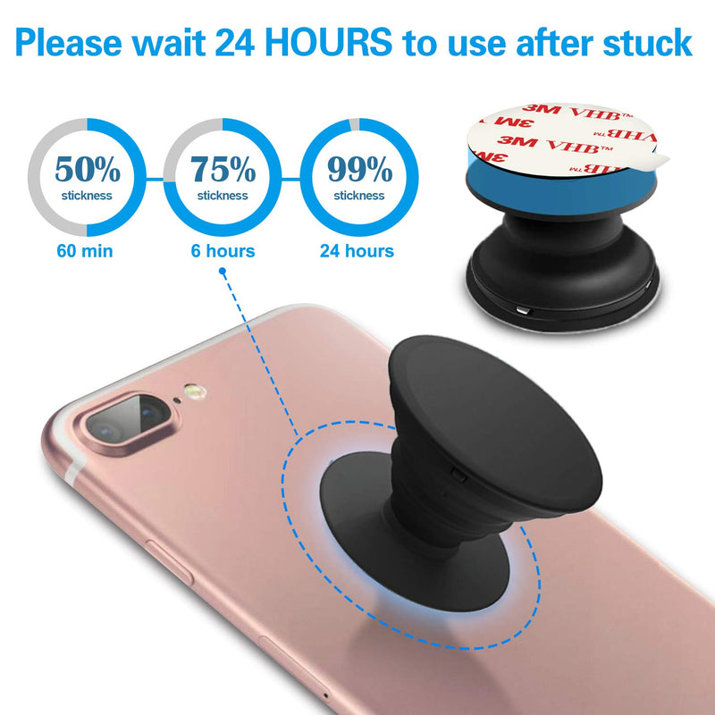 [Australia - AusPower] - 8 Pack Sticky Adhesive Replacement for Socket Stand, VOLPORT 1.4 Inch Pops 3M Circle Heat Resistant Double Sided Clear White High Bond Tape Extra Strong Removable Sticker Pad for Phone Grip Holder 