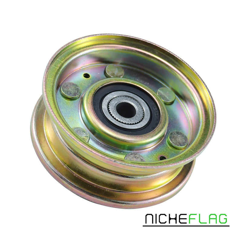 [Australia - AusPower] - NICHEFLAG 2 Pack 756-04224 Flat Idler Pulley Compatible with MTD 756-0981 956-0224 756-0981A 756-0981B 956-0981 956-0981A 956-0981B 539919078 