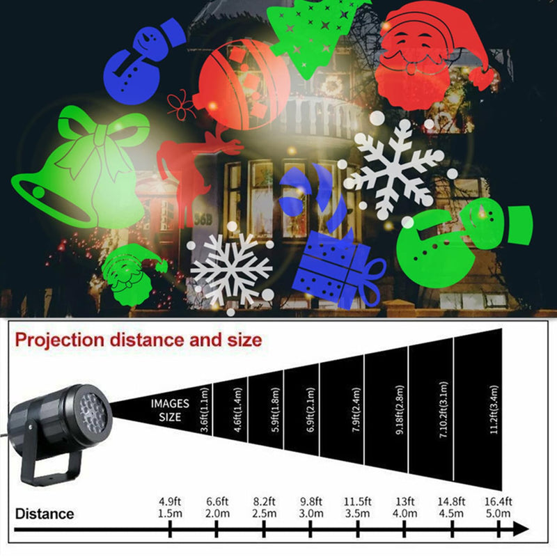 [Australia - AusPower] - Christmas Projector Lights Indoor Outdoor, Display 12 Patterns at a Timeï¼ŒLed Snowflake Projector Light, Christmas Decorations Lighting for Xmas Holiday Party Carnival Wedding Garden Yard 