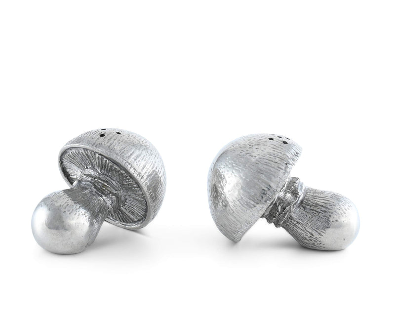 [Australia - AusPower] - Vagabond House Pewter Mushroom Salt and Pepper Shaker Set 2 inch Wide x 2.5 inch Tall 