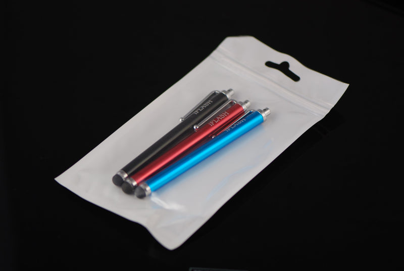 [Australia - AusPower] - iFlash 3 pcs Blue/Black/Red Capacitive Stylus/styli Touch Screen Cellphone Tablet Pen for Apple iPad Pro Air 1/2 / Mini 2/3/4, Motorola Xoom, Samsung Galaxy Tab. & All Other Touch Screen Devices 
