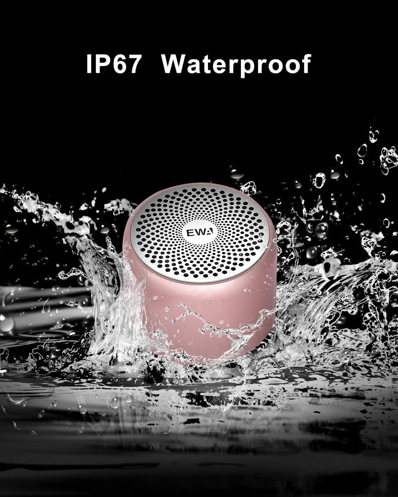 [Australia - AusPower] - EWA A106 Portable Mini Bluetooth Speaker, Enhanced Bass and High Definition Sound, Portable Design, for iPhone, iPad,Nexus,Laptops and More (Rosegold) RoseGold 
